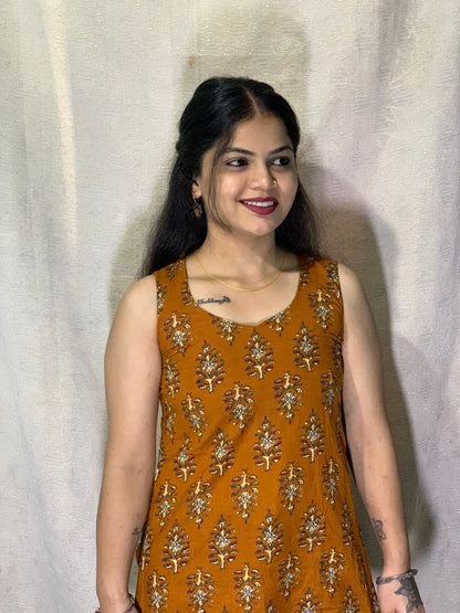 Kuhoo’s Yashashree Mustard Cotton Kurthi 🌼