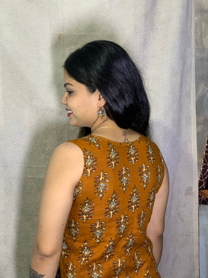 Kuhoo’s Yashashree Mustard Cotton Kurthi 🌼